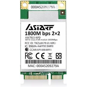 Wi-Fi 611ax 4T4R Dual Bands Selectable mPCIe Card IEEE802.11ax / ac/a/b/g/n 2.4G / 5GHz