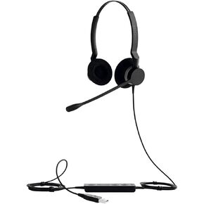 Jabra 2399-829-119 Biz 2300 USB Uc Duo, Wired Headset, On-Ear, Black