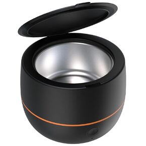 ARGOMAX Ultrasonic Retainer Cleaner for Dentures: 24W 200ml Portable Ultrasonic Cleaner Machine for All Dental Aligner, Braces, Mouth Guards, Toothbrush Head, Shaver Head, Jewelry - White+Orange.