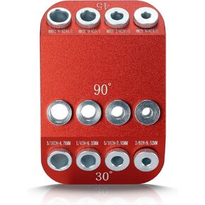 4 Sizes 30 45 90 Degree Angle Drill Guide Jig for Angled Hole and Straight Hole,Drill Block