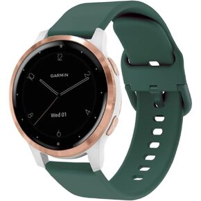 Bands Compatible with Garmin Vivoactive 4S 40mm / Venu 2S/ Venu 3S Smart Watch, 18mm Quick Release Soft Silicone Fadeless Pattern Printed Floral Replacement Band for Garmin Vivomove 3S
