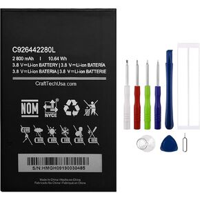 New Rechargeable Battery C926442280L Compatible with BLU C6 C090QE J6 J130Q with Tools