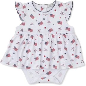 Kissy Kissy Baby Girls Infant Star Spangled Spirit Print Bodysuit Dress