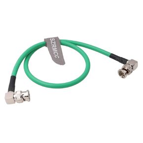 SZRMCC 12G HD SDI Video Cable Right Angle BNC Male to Male Connectors 4K Coaxial Cable LV-61S 75 ohm for ARRI RED Camera Monitor Blackmagic HyperDeck (50cm/19inch)