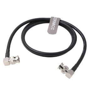 SZRMCC 12G HD SDI Video Cable Right Angle BNC Male to Male Connectors 4K Coaxial Cable LV-61S 75 ohm for ARRI RED Camera Monitor Blackmagic HyperDeck (50cm/19inch)