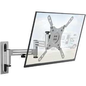 WALI RV TV Mount, Lockable TV Wall Mount for Camper Trailer Motor Home with Extra Wall Plate, Full Motion Anti-Vibration Arm for 13-43 inch LED, LCD Flat Screens and Monitors, up to 33lbs (1343LK-P)