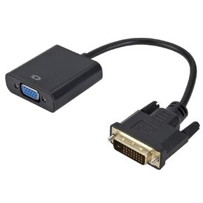 RIIPOO DVI to VGA Adapter, Uni-Directional DVI-D 24+1 to VGA Conversion, Male to Female, for Seamless Video and Computer Accessory Integration