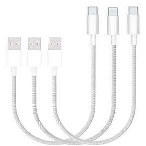 [Apple MFi Certified] iPhone 15 Car Carplay Cable Fast Charging Cable, 3Pack 6ft 60W USB A to USB C Nylon Braid Cord Screen Data Sync for iPhone 15 Pro/15 Pro Max/15 Plus,iPad Pro, Air, Mini, iPad10
