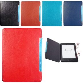 Case for Kindle 5 & Kindle 4 Case Model D01100- The Thinnest and Lightest PU Leather Cover with Magnet Closure Cover for Kindle Basic 4 Kindle 5 ebook Case (Black)