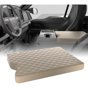 Center Console Cover Compatible with 2015-2020 Ford F150 2017-2022 F250 F350 F450 and 2018-2023 Expedition with Bucket Seat, PU Leather Armrest Cover for Car Truck Accessories in Kuwait