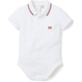 Janie and Jack baby-boys Boys Flag Embroidered Polo Bodysuit (Infant) in Kuwait