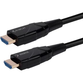 Monoprice 4K High Speed Fiber Optic HDMI Cable - 4K@60Hz, 18Gbps, HDR, Active Optical Cable (AOC), 49ft, Black