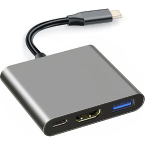محول USB C إلى HDMI متعدد المنافذ مع منفذ شحن، محول HDMI إلى USB C Hub، محول 4K متوافق مع Mac iPad pro MacBook Chromebook in Kuwait