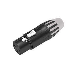 SCMF3-B Indoor XLR Female Cable Connector, 3 Pole Black Plated Shell Silver Plated Contacts (4 pcs)