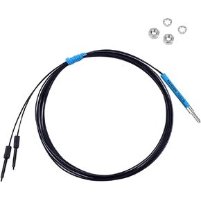 M6 Diffuse Fiber Optic,FU620 Threaded Standard Cylindrical Fiber Sensor Heads,Cable Length 2M,Detection Distance 140MM