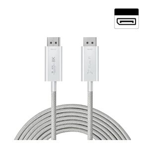 DisplayPort 1.4a Active Optical Cable (25 feet) – 32.4Gbps, 8K@30Hz, 5K@60Hz, 4K@120Hz, Low EMI for Laptops, Monitors, Projectors and More