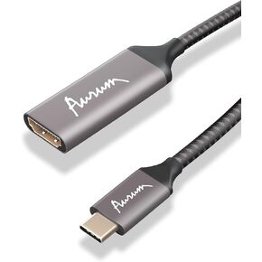 USB C to HDMI Cable, 3 feet Black Braided 4K@60Hz USB Type C to HDMI Cable Cord to Connect Phone or Computer to TV, Thunderbolt 3 Compatible with Samsung Galaxy, MacBook Pro/Air, iPad