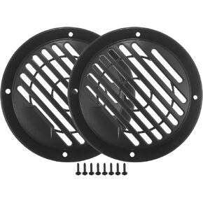 ACROPIX Universal 4.5" Car Speaker Grills Cover Round 4.5 Inch Audio Speaker Subwoofer Guard Protector Case with Mounting Screws ABS Black - Pack of 2