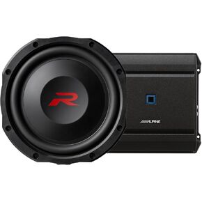 Alpine R Series 12" Bass Package - One R Series RS-W12D4 Shallow Subwoofer with Alpine S Series S-A60M Amplifier