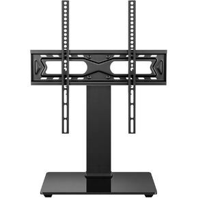 Universal Table Top TV Stand for 27-60inch LED LCD TV Universal TV Stand with 30 Degree Swivel TV Stand Mount with Tempered Glass Base Max VESA 400x400mm