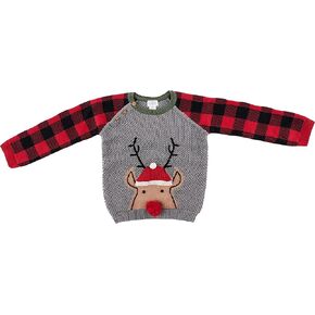 Mud Pie Baby Boys' Buffalo Reindeer Sweater