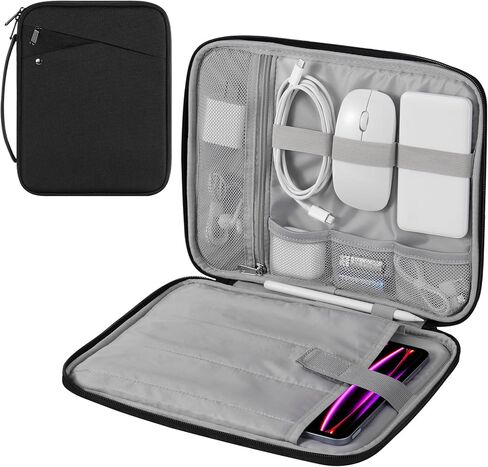 MoKo 12.9 Inch Tablet Sleeve Carrying Case with Handle, Padded Protective Travel Bag for 13 Inch New iPad Pro M4 & Air M2 2024, iPad Pro 12.9 M2&M1, Galaxy Tab S9/S8 Plus 12.4" 2023/2022, Black in Saudi Arabia