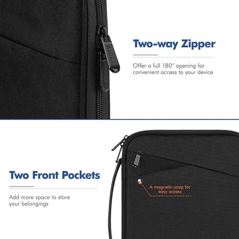 MoKo 12.9 Inch Tablet Sleeve Carrying Case with Handle, Padded Protective Travel Bag for 13 Inch New iPad Pro M4 & Air M2 2024, iPad Pro 12.9 M2&M1, Galaxy Tab S9/S8 Plus 12.4" 2023/2022, Black in Saudi Arabia