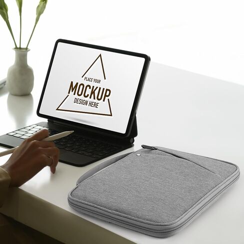 MoKo 12.9 Inch Tablet Sleeve Carrying Case with Handle, Padded Protective Travel Bag for 13 Inch New iPad Pro M4 & Air M2 2024, iPad Pro 12.9 M2&M1, Galaxy Tab S9/S8 Plus 12.4" 2023/2022, Black in Saudi Arabia
