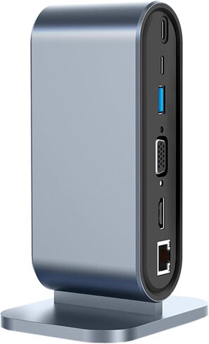 قاعدة توصيل للكمبيوتر المحمول 12 في 1 بموزع USB C لأجهزة Mac/Surface/Legion go، قاعدة توصيل مع VGA، HDMI 4K، إيثرنت 100 ميجا بت في الثانية، 3 × USB-A 3.0 وشحن USB-C بقدرة 100 واط in Saudi Arabia