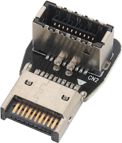 1Pack 90 Degree USB 3.2 Front Panel Internal Connector Down-Right Angle Type-E USB 3.1 Female to Male Front Panel Socket Adapter for Type-E Motherboard Extension Data Adapter(Type-E/Down) in Saudi Arabia