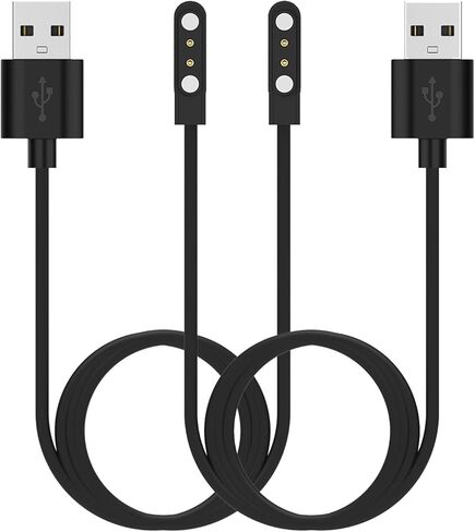 Compatible with Morepro HM78 HM08 H56 H86 Smart Watch Charger, USB Charging Cable Replacement Magnetic Charger for Morepro Fitness Tracker Charger (Black&Black) in Saudi Arabia