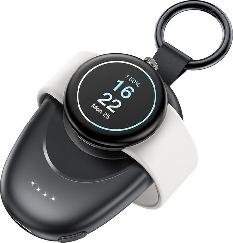 LVFAN Portable Charger for Google Pixel Watch, 1400mAh Power Bank Charging Cable Replacement Accessories, Travel Car Magnetic Wireless Charger Stand for Google Pixel Watch in Kuwait