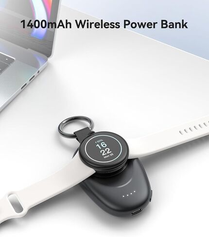 LVFAN Portable Charger for Google Pixel Watch, 1400mAh Power Bank Charging Cable Replacement Accessories, Travel Car Magnetic Wireless Charger Stand for Google Pixel Watch in Kuwait