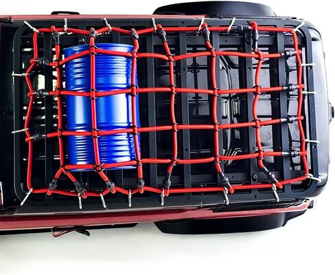 QUPA AM STORE RC شبكة أمتعة مرنة مع خطاف لمقياس 1/10 SCX10 D90 TRX4 RC قطع غيار السيارات الزاحفة (أسود) in Kuwait