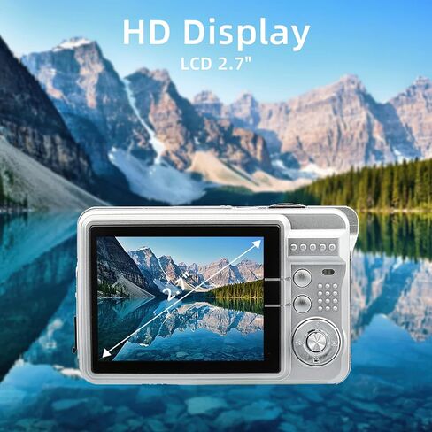 Andoer Portable 720P Digital Camera Video Camcorder 18MP Photo 8X Zoom Anti-Shake 2.7 Inch Large TFT Screen Built-in Lithium Battery with Carry Bag USB Charging Cable for Kids Teens in Saudi Arabia