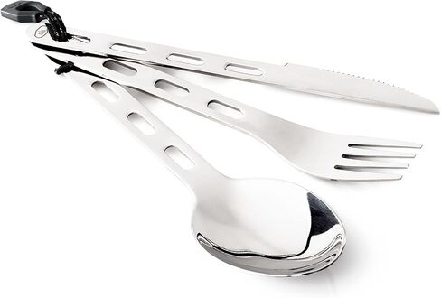GSI Outdoors Glacier Stainless 3 pc. Cutlery Set for Camping, Backpacking and Travel in Saudi Arabia