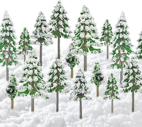 Miniature Trees,40pcs Model Train Scenery Fake Tree Miniature Figurines,1.2-6.3 Inch Bushes Model Trees Diorama Trees,Mini Trees for DIY Crafts Architecture Building Model,Landscape Natural Green in Saudi Arabia