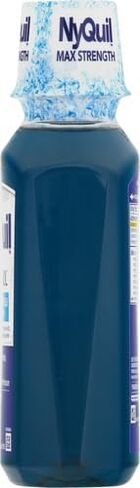 Vicks NyQuil شديد مع السعال الليلي VapoCOOL، سائل تخفيف البرد والأنفلونزا، التوت، 12 أونصة سائلة in Kuwait