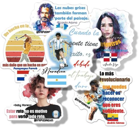 1step2dream Hispanic Heritage Month Stickers Latino Inspirational Quotes in Spanish | Spanish Stickers for Teacher Student Kids in Saudi Arabia
