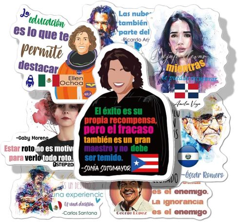 1step2dream Hispanic Heritage Month Stickers Latino Inspirational Quotes in Spanish | Spanish Stickers for Teacher Student Kids in Saudi Arabia