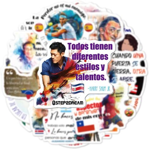 1step2dream Hispanic Heritage Month Stickers Latino Inspirational Quotes in Spanish | Spanish Stickers for Teacher Student Kids in Saudi Arabia