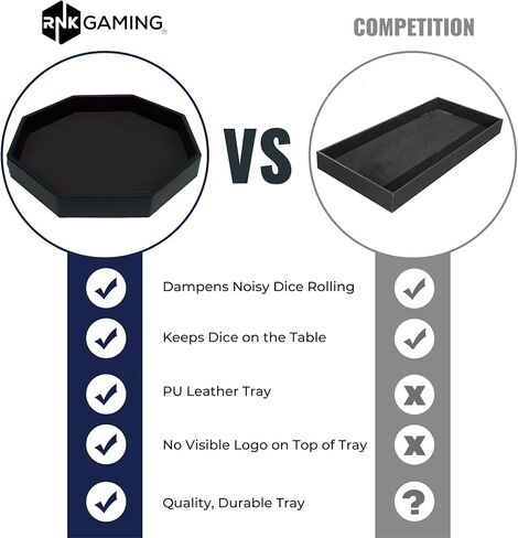 صينية نرد RNK Gaming مقاس 11.5 بوصة مصنوعة من جلد البولي يوريثان ومخمل أحمر in Saudi Arabia