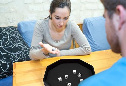 صينية نرد RNK Gaming مقاس 11.5 بوصة مصنوعة من جلد البولي يوريثان ومخمل أحمر in Saudi Arabia