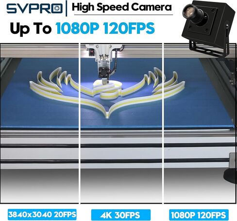 SVPRO 12MP USB Camera Module 4K 30fps Narrow Field of View Industrial Camera 1080P 120fps High Speed Camera with M12 Lens,UVC Computer Camera Lightburn Laser Camera for Linux,Windows,Android,Mac OS in Saudi Arabia
