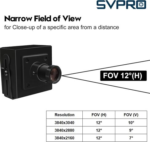 SVPRO 12MP USB Camera Module 4K 30fps Narrow Field of View Industrial Camera 1080P 120fps High Speed Camera with M12 Lens,UVC Computer Camera Lightburn Laser Camera for Linux,Windows,Android,Mac OS in Saudi Arabia