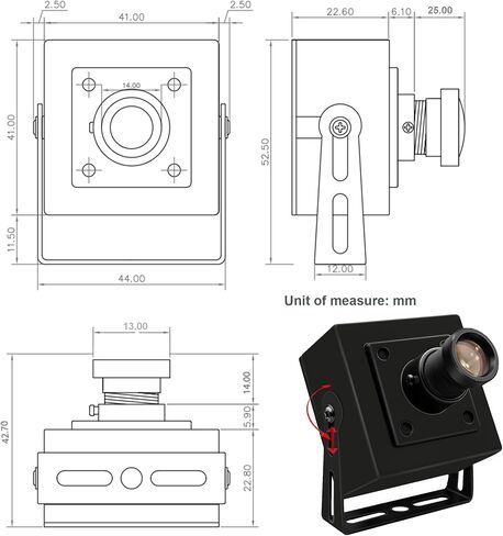 SVPRO 12MP USB Camera Module 4K 30fps Narrow Field of View Industrial Camera 1080P 120fps High Speed Camera with M12 Lens,UVC Computer Camera Lightburn Laser Camera for Linux,Windows,Android,Mac OS in Saudi Arabia