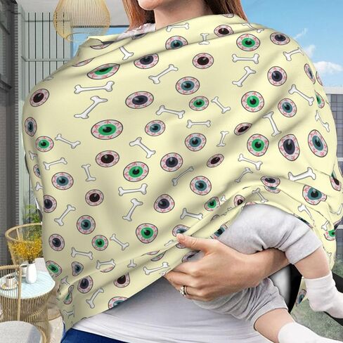 Eyeballs and Bones Baby Car Seat Covers Carseat Canopy Soft Infant Stroller Cover Nursing Breastfeeding Covers for Girls Boys Newborn in Saudi Arabia