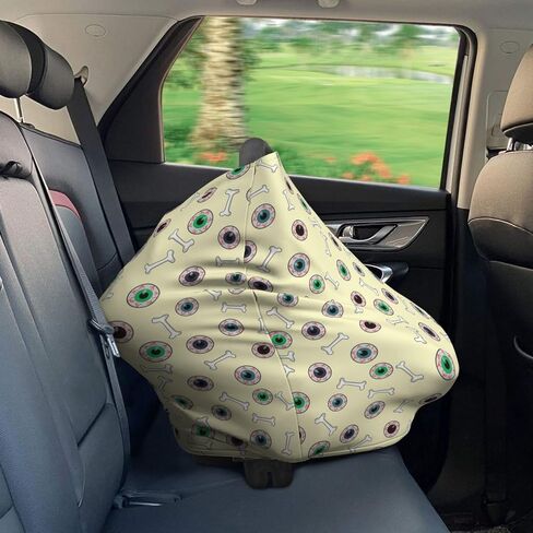 Eyeballs and Bones Baby Car Seat Covers Carseat Canopy Soft Infant Stroller Cover Nursing Breastfeeding Covers for Girls Boys Newborn in Saudi Arabia