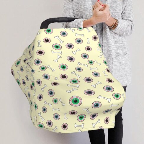 Eyeballs and Bones Baby Car Seat Covers Carseat Canopy Soft Infant Stroller Cover Nursing Breastfeeding Covers for Girls Boys Newborn in Saudi Arabia