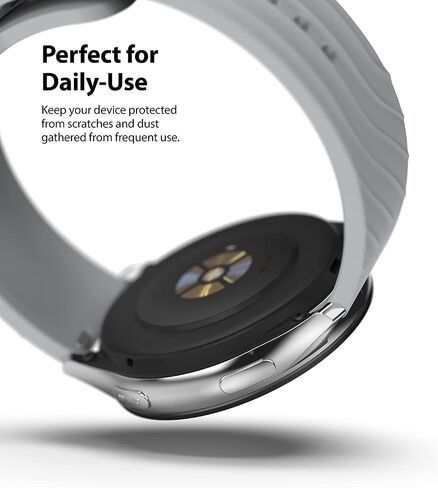 Ringke Bezel Styling Compatible with OnePlus Watch Adhesive Frame Ring Cover Anti Scratch [Stainless Steel] Protection for OnePlus Watch 46mm - Silver [46-01] in Saudi Arabia
